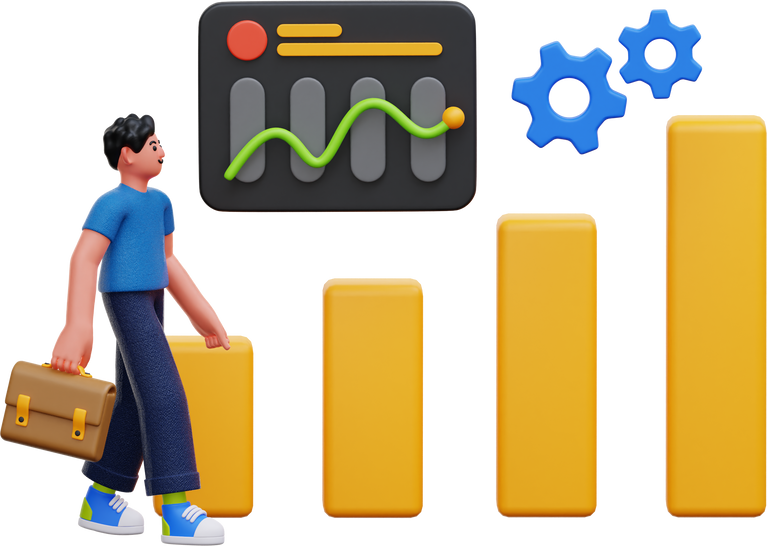 Business Growth Strategy 3D Illustration